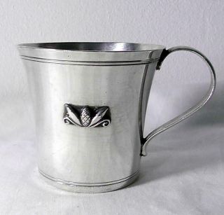 Rare Georg Jensen Sterling Silver Acorn Christening Cup 1202 Dates Circa 1945