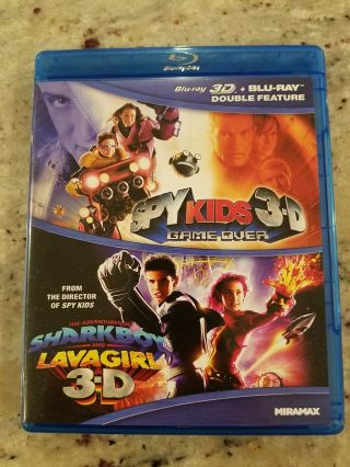 Spy Kids 3 - D: Game Over/the Adventures Of Sharkboy And Lavagirl 3d Rare Bluray