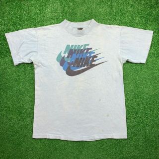 70s Quad Swoosh Vintage Nike T Shirt Usa Rare Single Stitch Running Oregon Japan