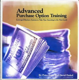 Peter Conti David Finkel Advanced Purchase Option Training (rare To Find)