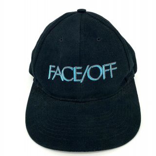 Vintage Face Off Movie Promo Hat Dad Cap Nissin Strapback Adjustable Black Rare