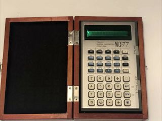Vintage Rare Tamaya Nc - 77 Digital Navigation Computer Calculator & Wood Box