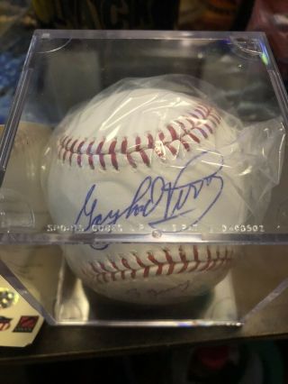 Gaylord Perry Signed Baseball Onyx Autograph Ball Triple Inscribed Rare