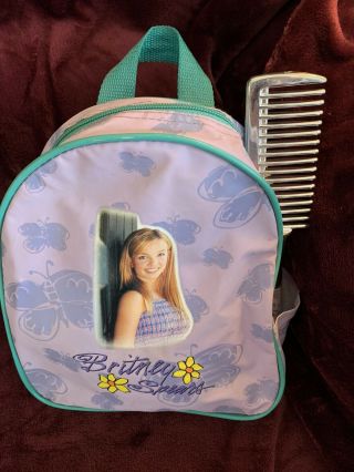 Britney Spears Rare Mini Backpack 2000 Britney Brands Inc Plus Bonus Chrime Comb
