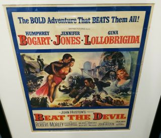 1950s Rare Beat The Devil - Bogart Us Movie Lobby Poster