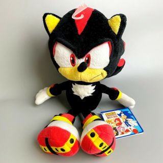 Rare 2012 Sanei M Sonic Shadow 10 " Plush Doll Sega Sonic The Hedgehog Japan