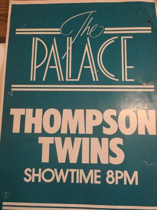 Thompson Twins Telephone Pole Boxing Style La Concert Poster Rare Promo