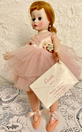 Rare Vintage 9 " Madame Alexander Cissette Ballerina Doll 823 Circa 1960 W/ Box