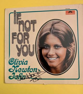 Olivia Newton John Rare Signed If Not For You 1971 German - Only First Press Lp