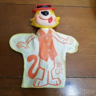 Vintage Rare Top Cat 1961 Animated Series.  Hand Puppet Some Stains