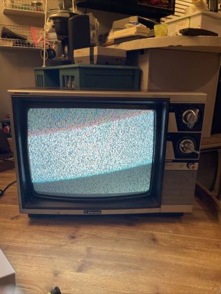 Vintage Emerson Crt Tv Retro Gaming 13” Television Rare 1985 Color Awesome Rare