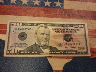 $50 Dollar Bill Star Note Series 2009,  Rare,