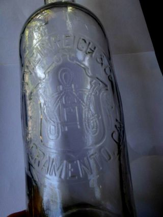Rare California Whiskey H.  Weinreich & Co Sacramento,  Cal Clear Fifth 1890