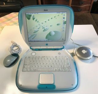 RARE Vintage Apple iBook G3 Clamshell PowerPC Blue Blueberry M7717LL/A Feb 2000 5