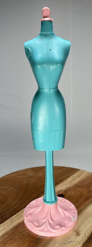 Vintage Barbie 1965 Mattel Rare Turquoise/pink Mannequin Dress Form With Base.