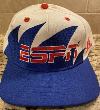 Rare Vintage 1990’s Logo Athletic Espn Sharktooth Snapback Hat Cap