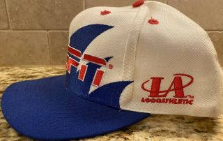 RARE Vintage 1990’s Logo Athletic ESPN Sharktooth Snapback Hat Cap 3
