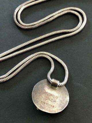 Rare Sydney Lynch Handmade Necklace Pearl Sterling 18k Gold Studio Artisan 4