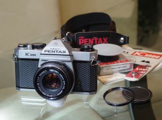 Rare Diamond Pentax K1000 Se W/ Smc Pentax - M 50mm F1.  7 Lens / Seals Cla