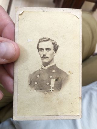 Rare Cdv Civil War Soldier Photo Id’d As William Ellis? 49th NY Volunteers 4