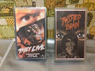 They Live 1989 John Carpenter Rare Horror Twisted Brain 1974 Vhs In Rental Clams