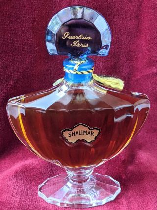 Very Rare Vtg 60s Guerlain Shalimar 2 Fl Oz Parfum Perfume Bottle France
