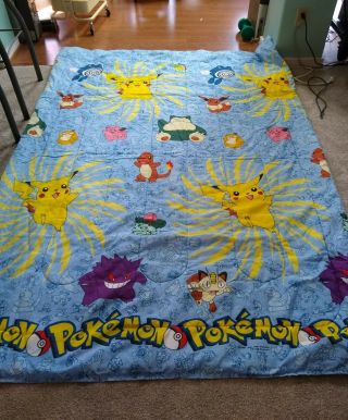 Rare Vintage Pokemon Twin Blanket Comforter - 2 Available