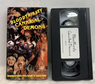 Bloodthirsty Cannibal Demons Vhs 1993 Todd Sheets Rare Horror 90s Indie Htf Gore