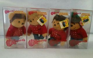 The Monkees Le Collectible Plush Rare Bears Set Of 4 Mickey Mike Peter Davy 1999