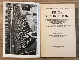 RARE Vintage: Worcester Evening Post Prize Cook Book,  1929 - 1st Ed,  Lyda Flanders 3