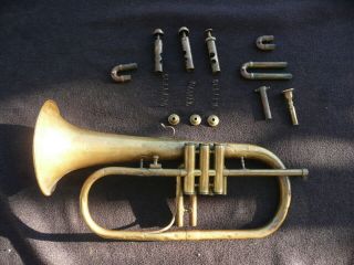 Rare Old French Bb Flugelhorn By Couesnon Gautrot - Around 1900