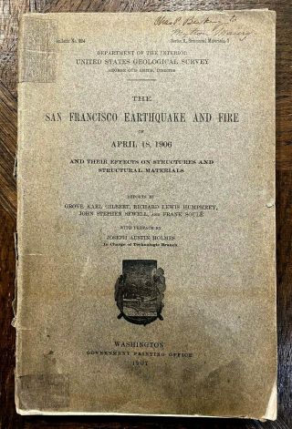 Rare Photos Of The San Francisco Earthquake And Fire - Us Geological Survey 1907