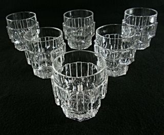 Rare Antique Baccarat Flawless Crystal 6 X Whiskey Tumbler W/ Cut Panels