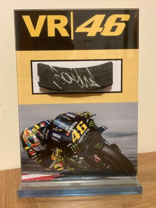 Rare Hand Signed Valentino Rossi Motopgp Yamaha Brake Pad,