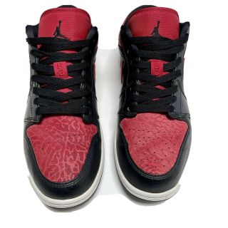 Rare Nike Air Jordan 1 Retro Low Bred Black Red Elephant 553558 013 Sz 8