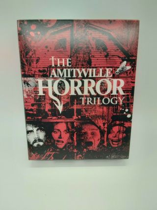 The Amityville Horror Blu Ray Trilogy Box Set Scream Factory Oop Rare