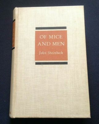 Vintage 1937 Book Of Mice And Men By John Steinbeck Rare 1st Edition