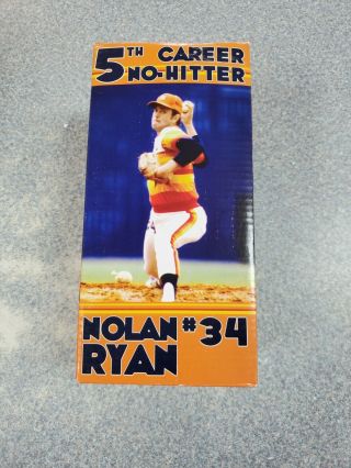 2012 Houston Astros Nolan Ryan " 5th No Hitter 1981 " Bobblehead Rare