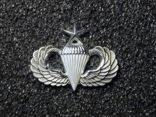 Rare J Balme France Hallmarked Airborne Senior Parachutist Wings Badge