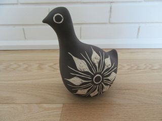 Rare Vintage Strawberry Hill Pottery Canadian Large Brown & White Sitting Bird
