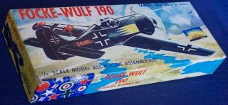 Vintage Aurora Focke - Wulf Fw 190 - 1956 - Cat.  30a - 69 - West Hempstead - Rare