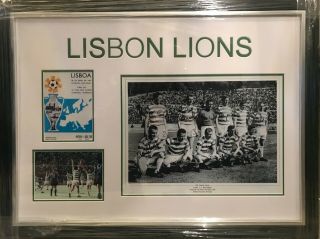 Rare Celtic Lisbon Lions Signed Photo (framed Pic Is An Example)