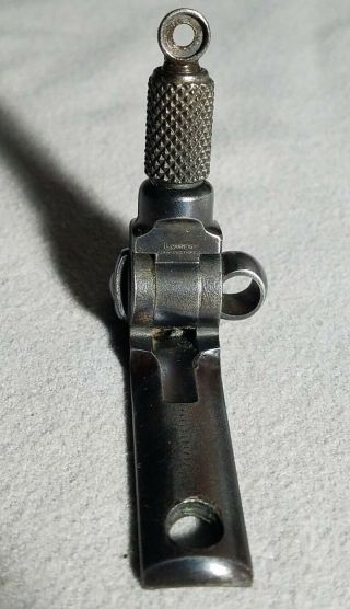 Very Rare Early Antique Lyman " U " Rear Tang Peep Sight 4 Remington Model 4 Rifle
