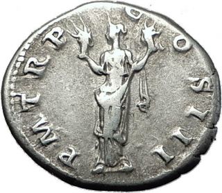 Hadrian 117ad Very Rare Silver Ancient Roman Coin Aeternitas Sol Luna I58520