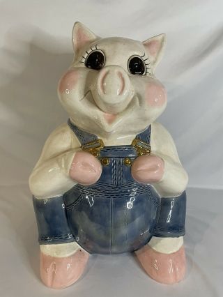Vintage 1980’s Huge Xl Pig Piggy Bank Rare 1 Of 1 Detail Is