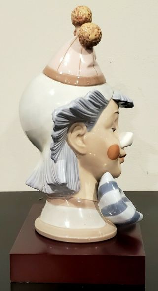 RARE Lladro 5612 Reflecting Clown Head Bust Figure 10 