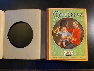 Chatterbox Annual 1914 - Vintage Hardback Book - Rare With Dust Cover.