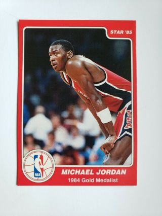 Rare 1985 Star Michael Jordan Rookie 1984 Gold Medalist Card 7 Of 10