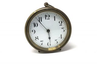 A Very Rare Antique Gwr Brass Key Wind Drum Clock Gwr 5305 33297