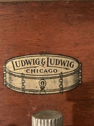 Rare Early 1900’s Vintage Ludwig Snare Drum 8” X 16” Chicago Wood